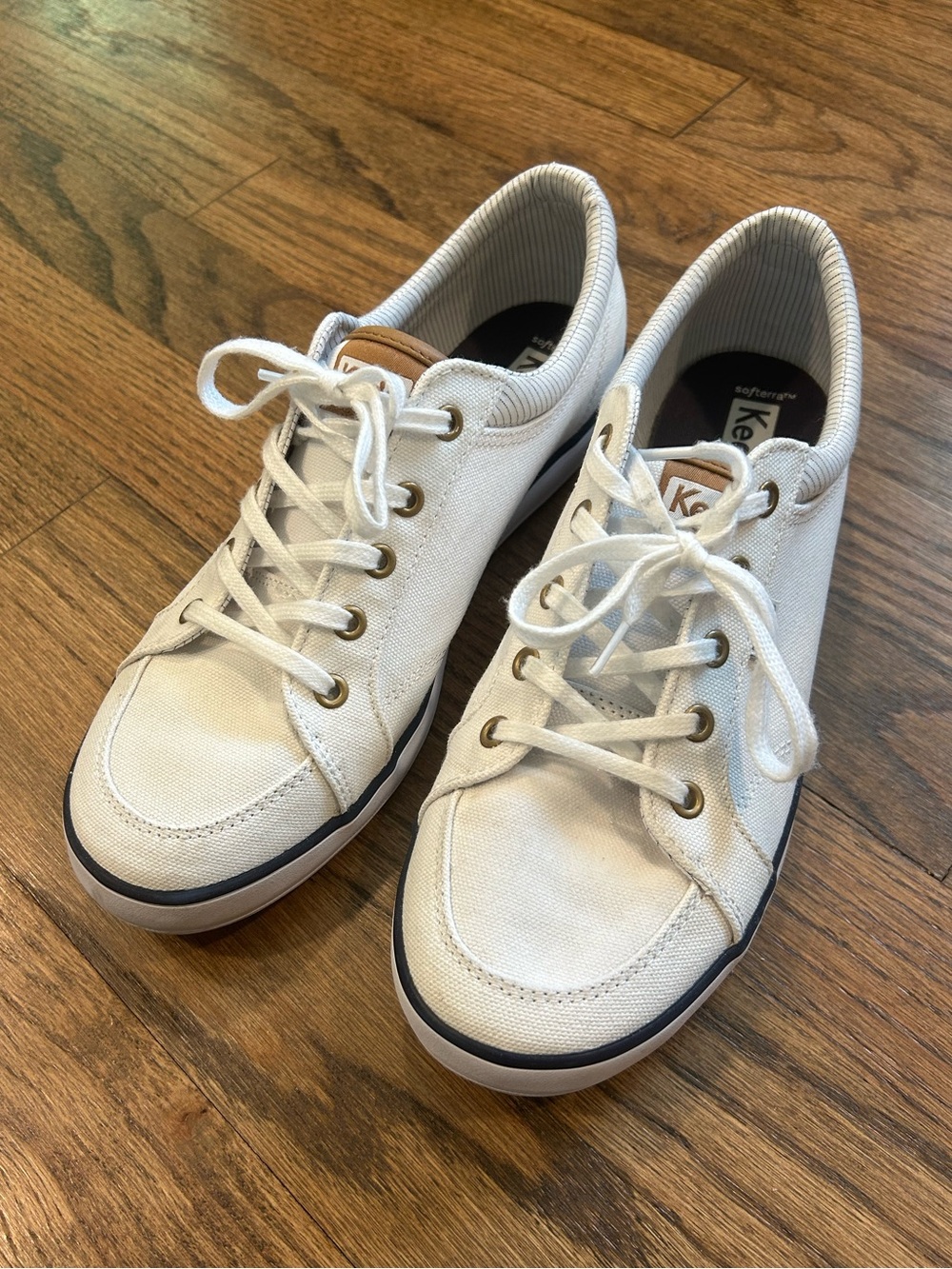 Keds Center III Women's Canvas White/Navy Sneakers Size 8